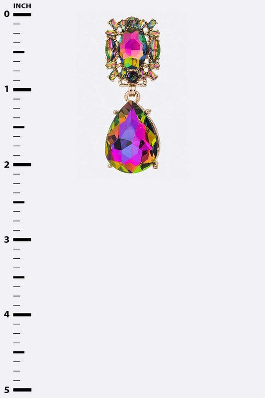Crystal Teardrop Statement Earrings