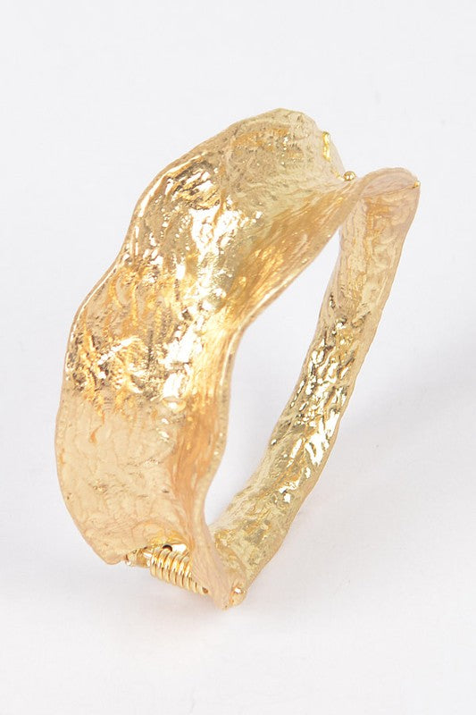 Texture Designed Statement Bangle