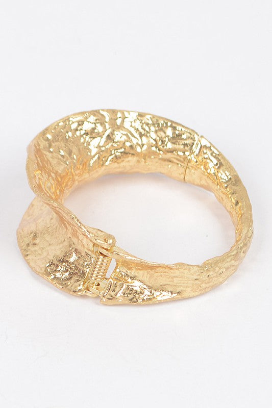 Texture Designed Statement Bangle
