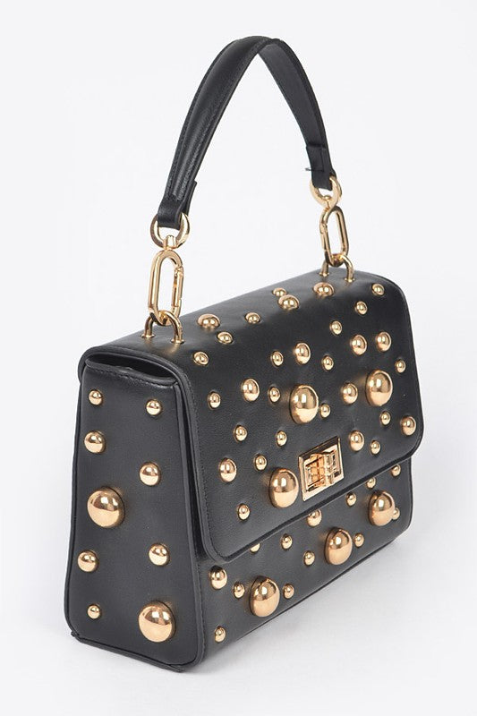Mix Studs Convertible Top Handle Swing Bag
