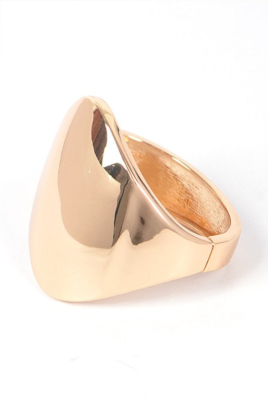 Polished Oversize Oval Hinged Bangle